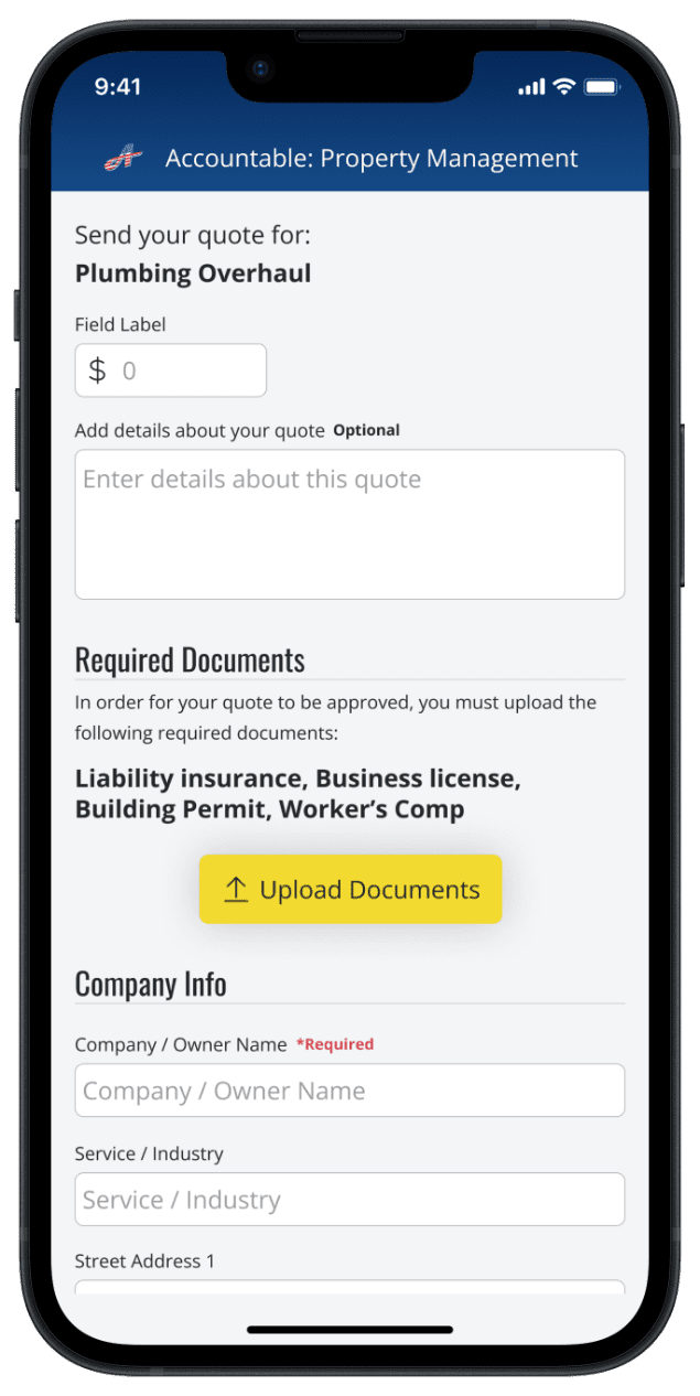 Contractor Quote Form - New Contractor-portrait-accountable-app-property-management-software
