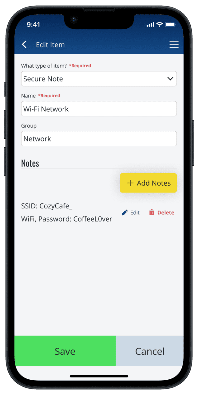 Edit PW, Notes [Type=Secure Note]-accountable-app-property-management-software