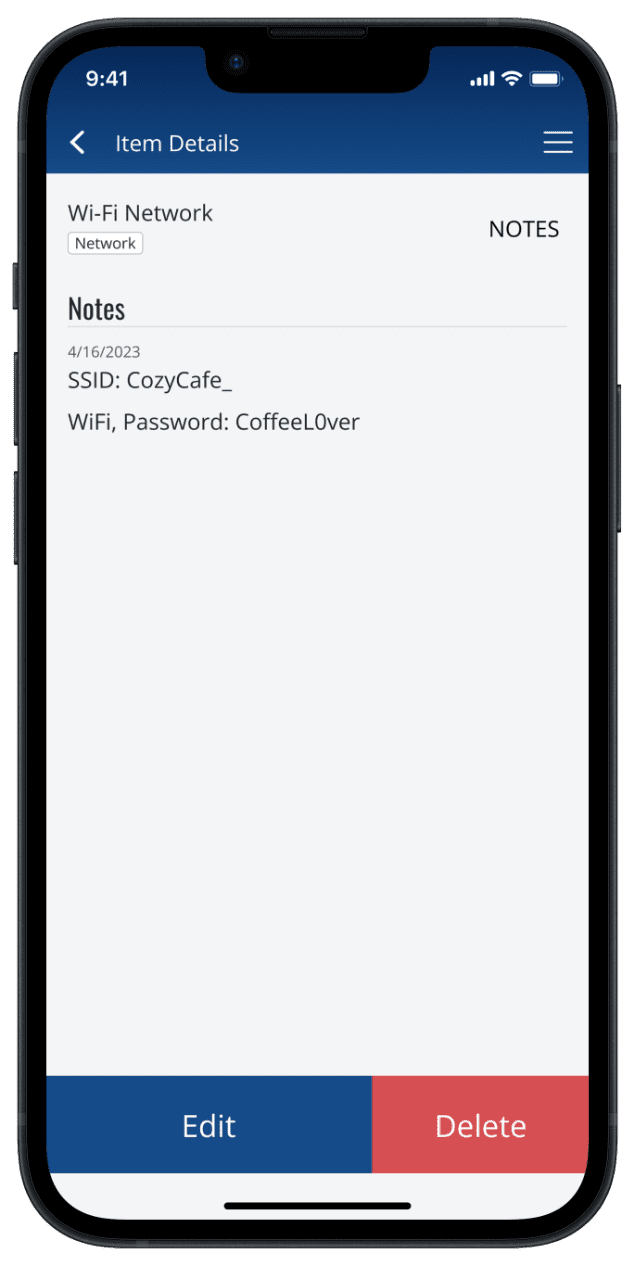 PW, Notes [Type=Secure Note, Hide PW]-accountable-app-property-management-software