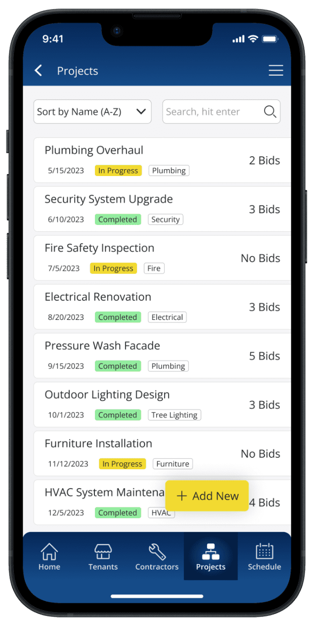 Projects List-portrait-accountable-app-property-management-software