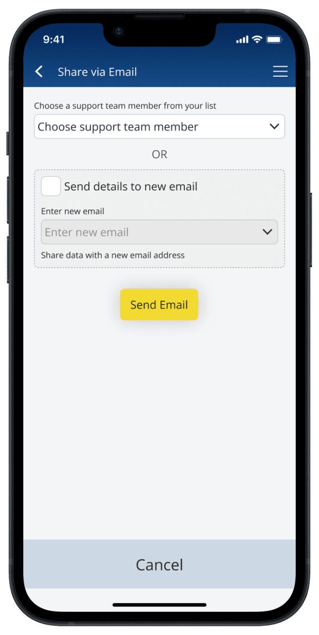 Share via email-portrait-accountable-app-property-management-software