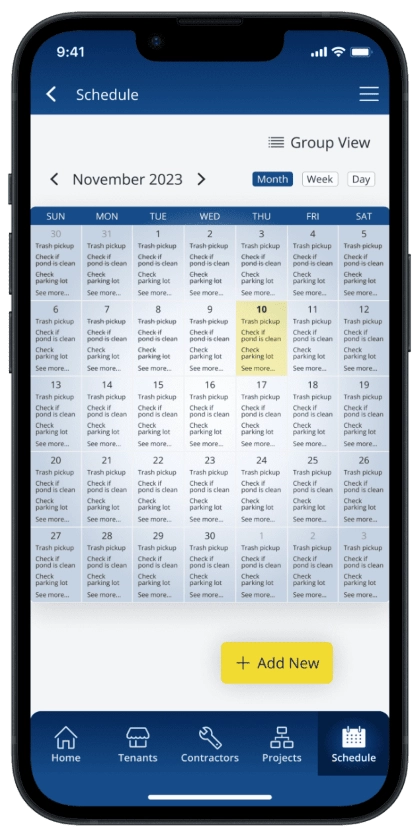 Schedule Calendar Monthly View-accountable-property-management-software